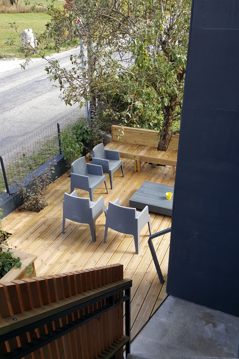 Terrasse 20 m2 en RDJ