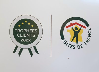 Gîte nommé Trophées Clients 2023 par les Gîtes de France