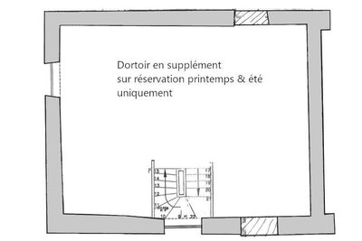 Grand dortoir de 9 personnes en supplément pour les beaux jours uniquement