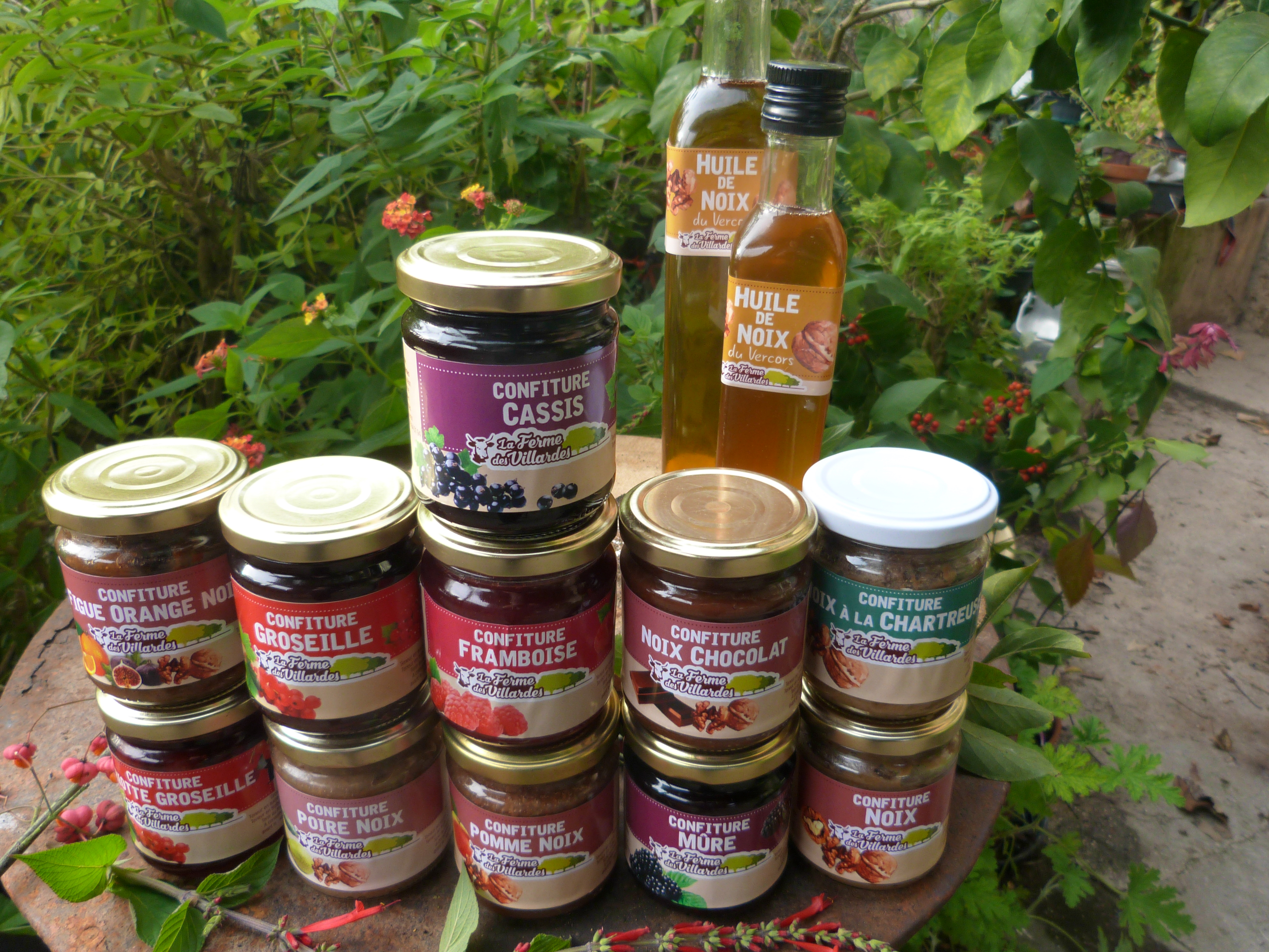 confiture et noix ferme des villardes