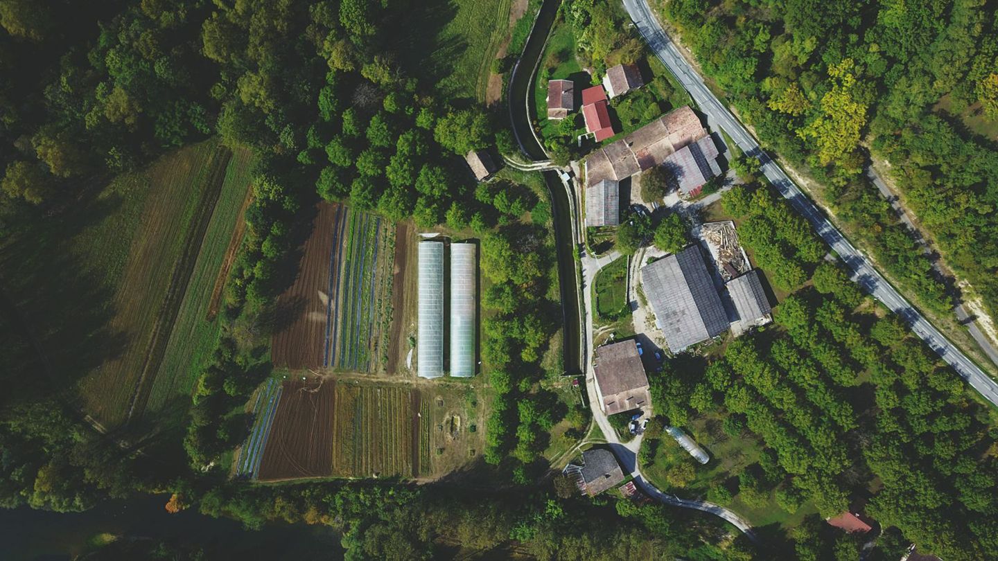 La Ferme vue du ciel