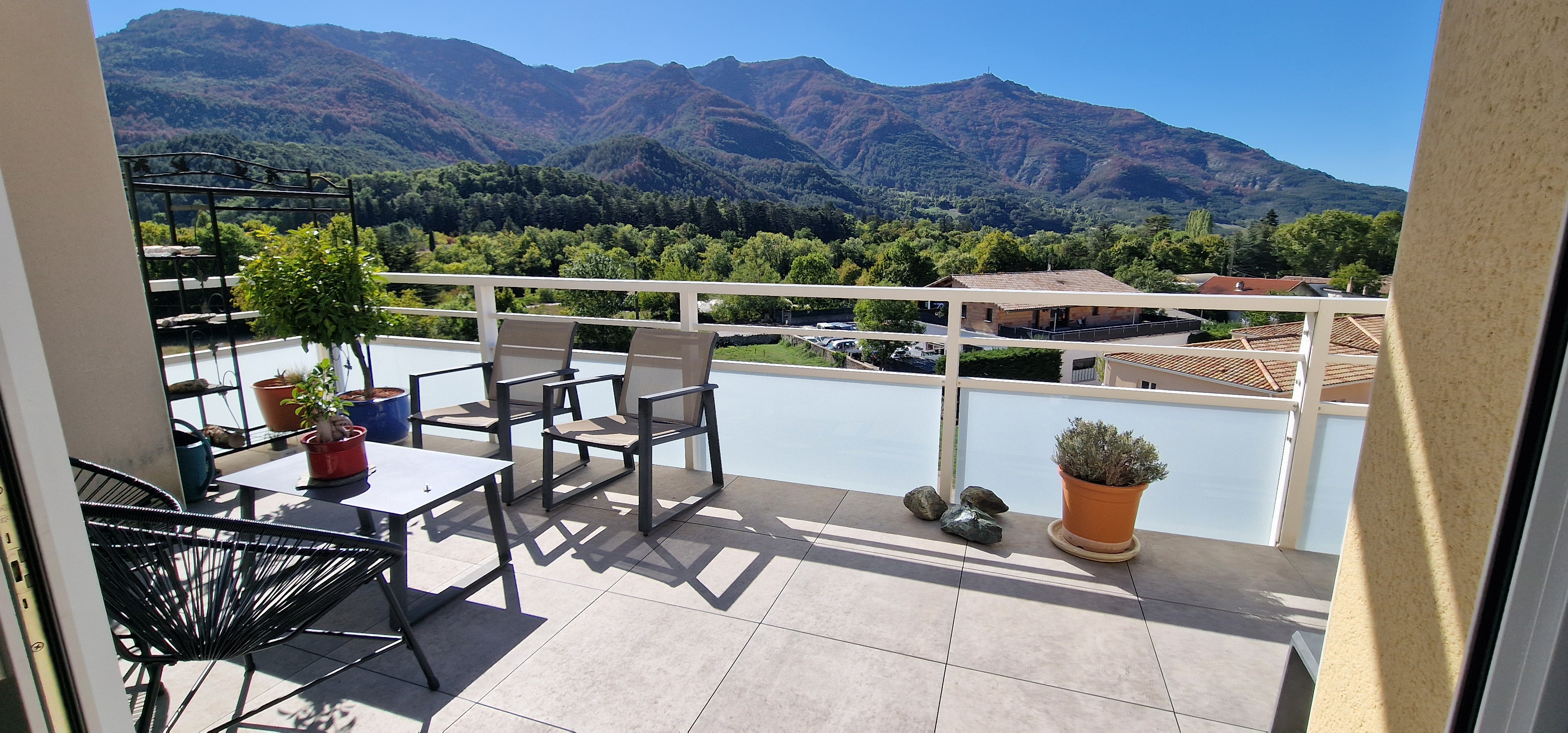 Terrasse- vue sur Justin