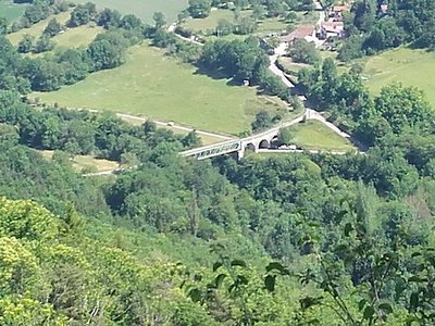 Le pont du Tram vu du belvédère