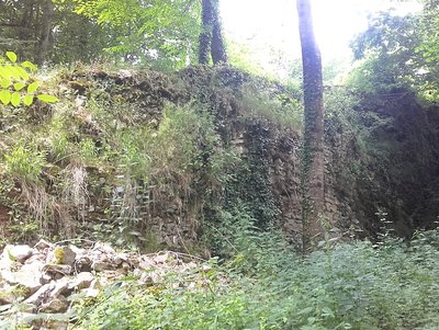 Restes de murs visibles à l'emplacement du château