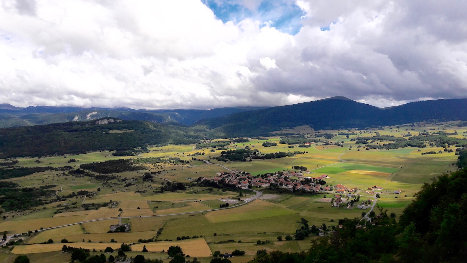 Vassieux-en-Vercors vue d'en haut