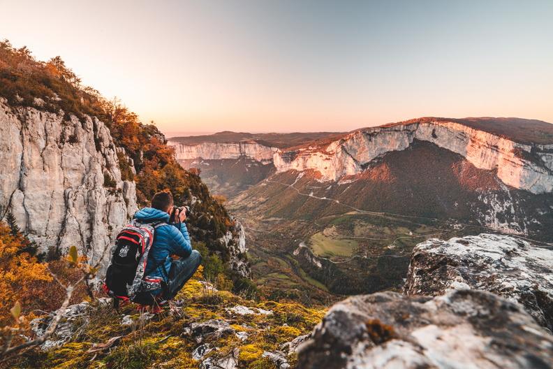 Vue sur les gorges de la bourne