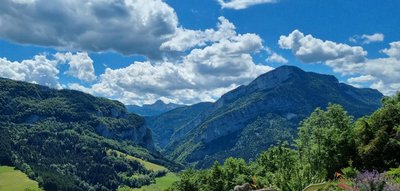 Vue depuis le hameau des Glénats